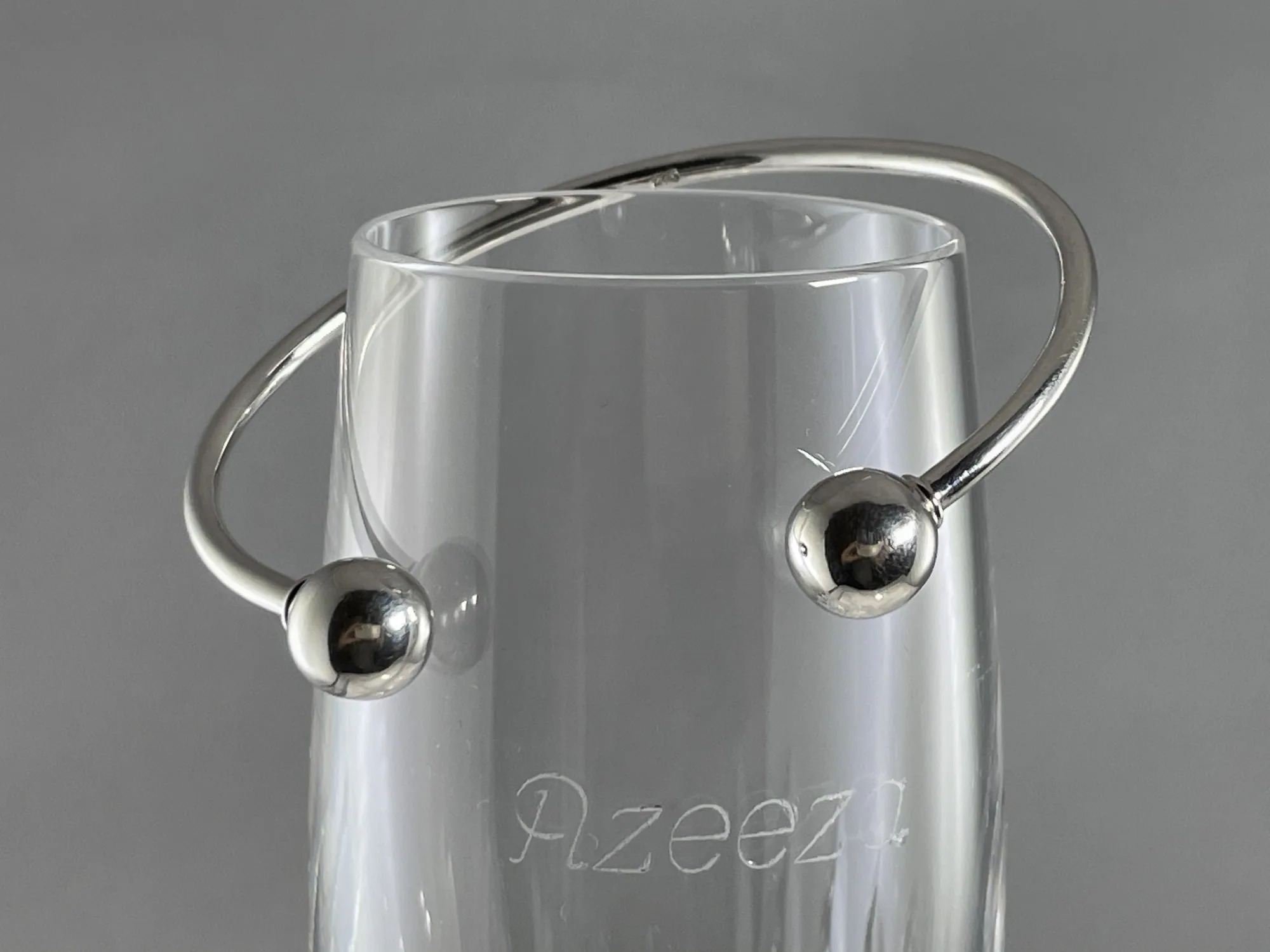 Cuff Bangle Bracelet With Removable End Cap For Charm